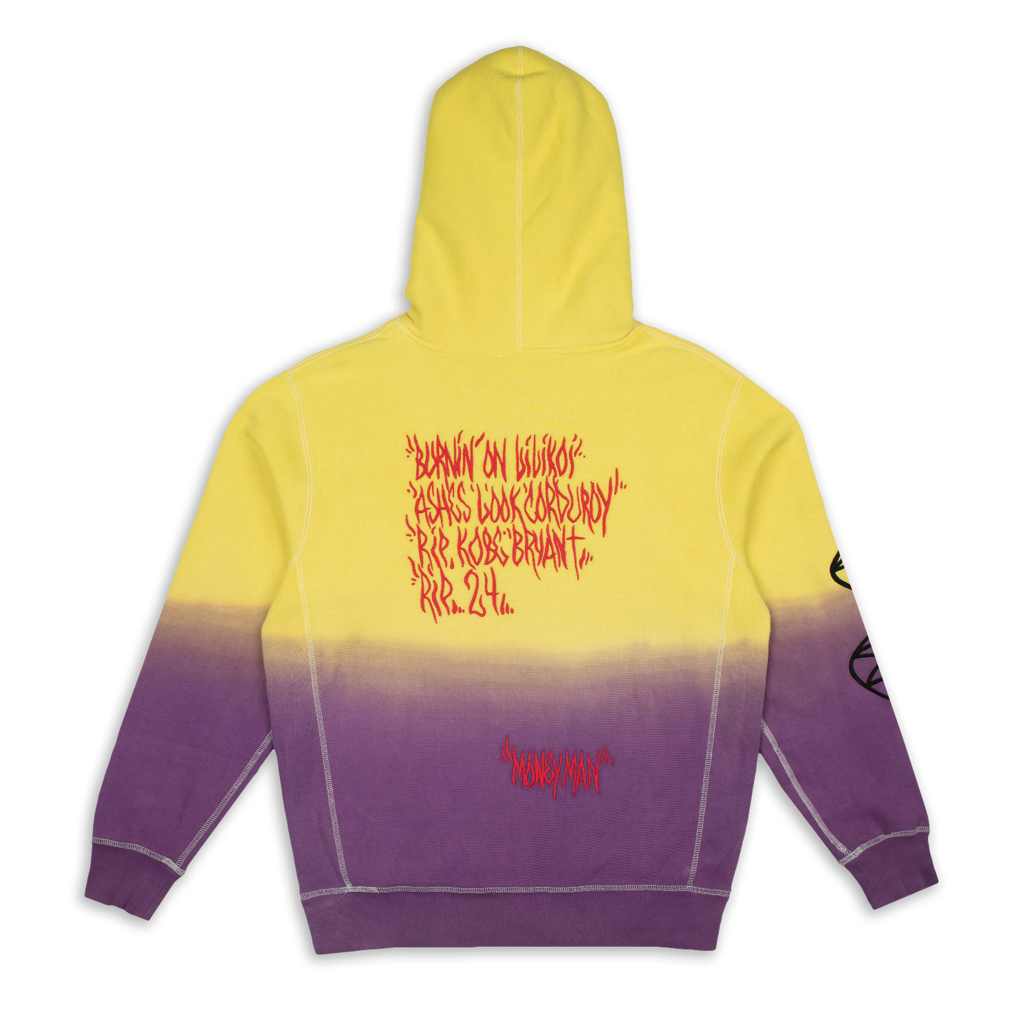 24 Yellow/Purple Dip Dye Hoodie