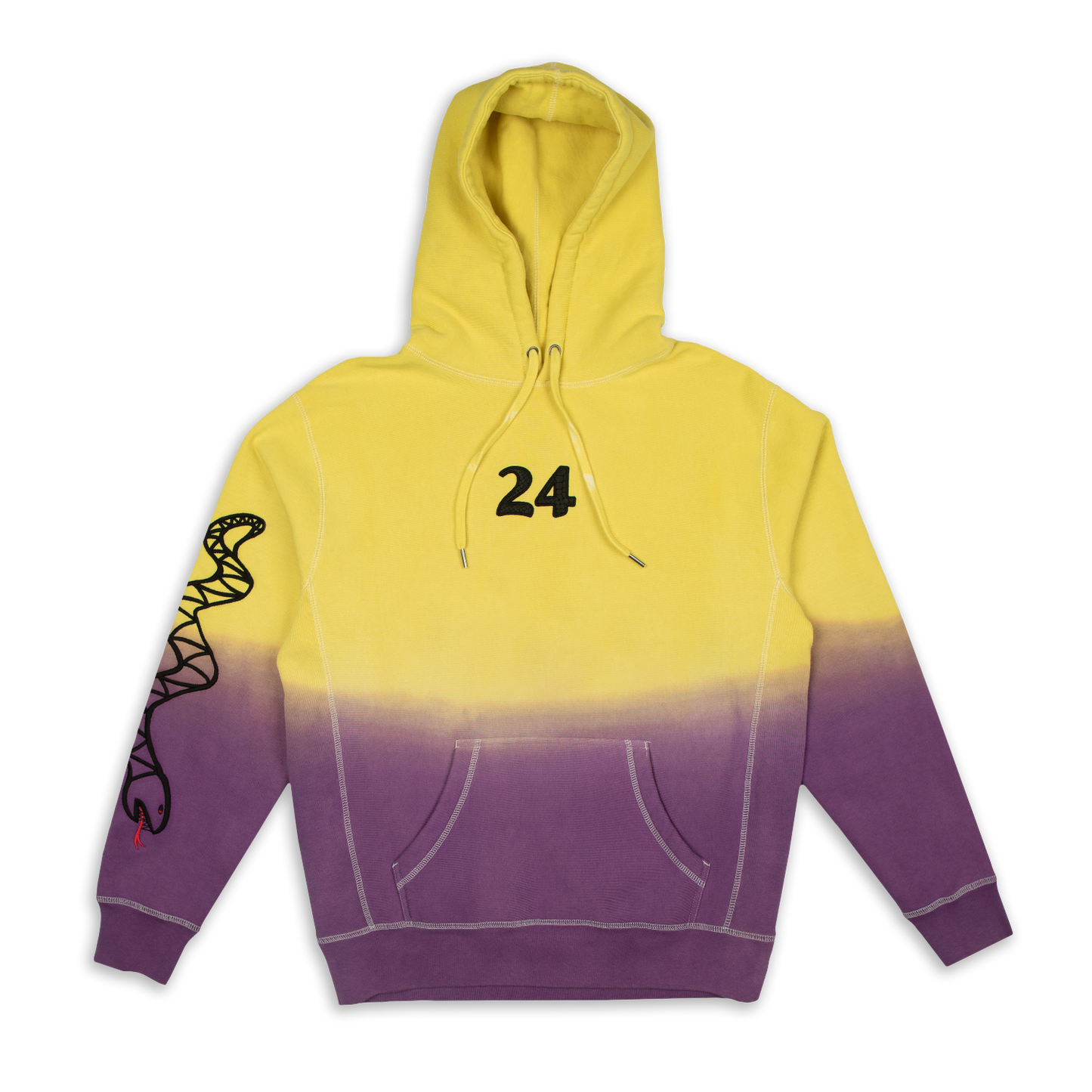 24 Yellow/Purple Dip Dye Hoodie