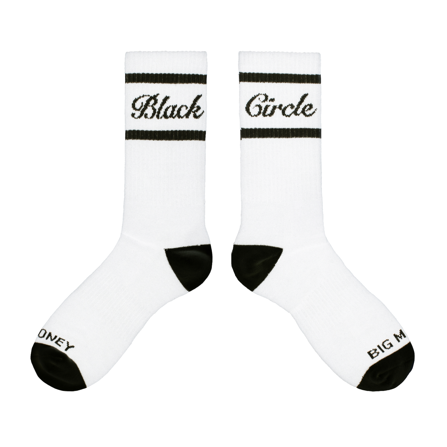 Black Circle Athletic Socks (White)